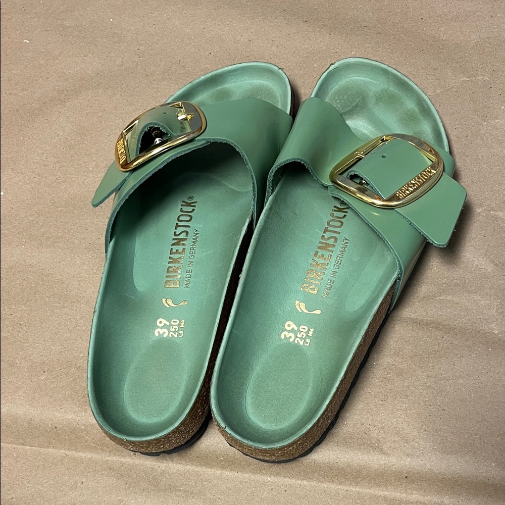 Birkenstock Women's Green Buckle Sandals